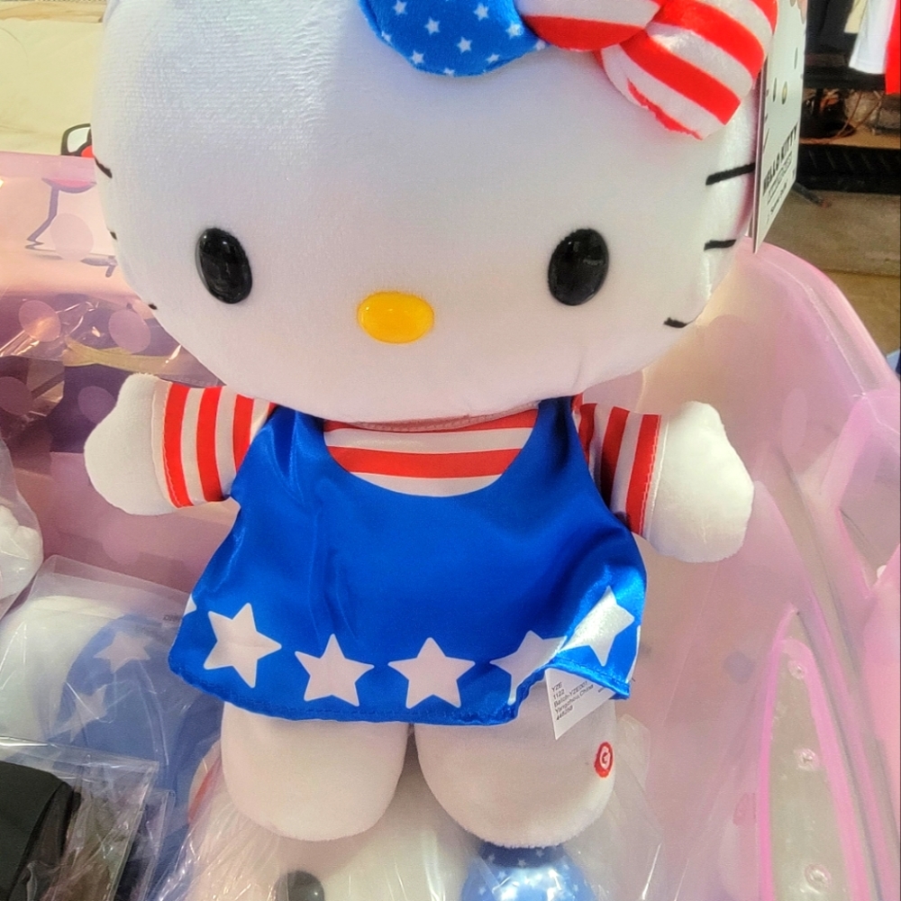 DANCING Patriotic Hello Kitty 4th of July Summer Shuffle Animated Plush